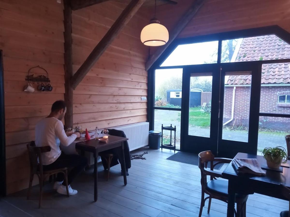 Pipowagen Elsebein Groningen Westerwolde Unieke Ligging Met Eigen Tuin En Vrij Uitzicht Over Veld Naar Natuurgebied Onstwedde 外观 照片